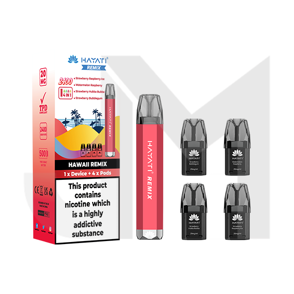 Hayati Remix 4in1 2400 Vape Kit | JM Wholesale | Next Day Delivery Hayati Remix 4in1 2400 Vape Kit | JM Wholesale | Next Day Delivery