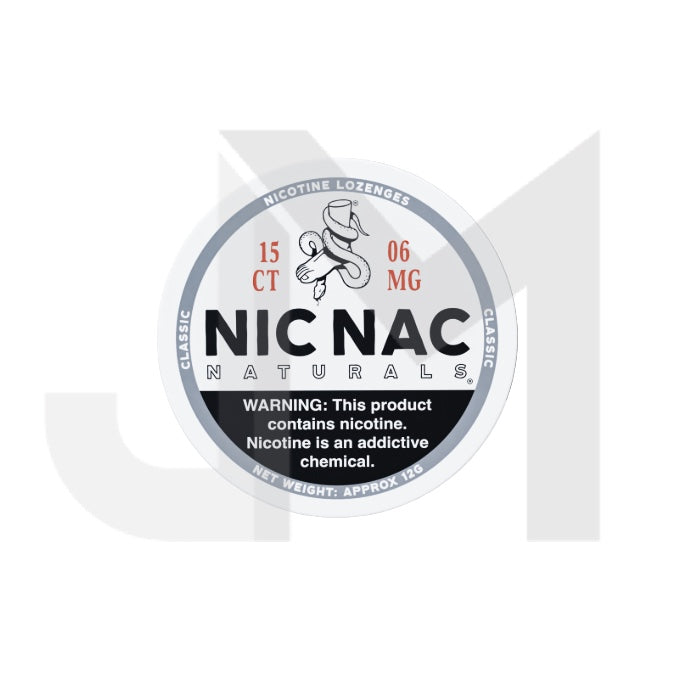 6mg Nic Nac Naturals Nicotine - 15 Lozenge Tablets (Buy 2 Get 1 Free)