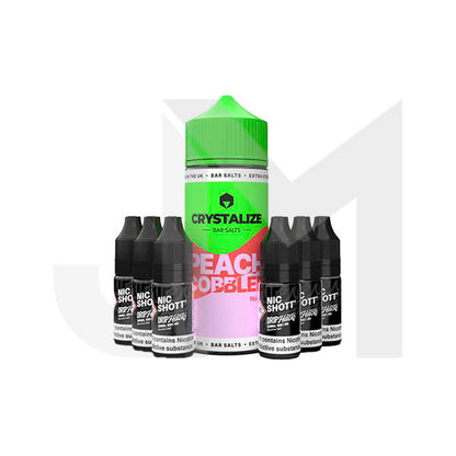 0mg Crystalize Bar Salts 120ml Longfill (50VG/50PG) + 6x Free 20mg Nicotine Shots 10ml
