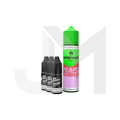 0mg Crystalize Bar Salts 60ml Longfill (50VG/50PG) + 3x Free 20mg Nicotine Shots 10ml