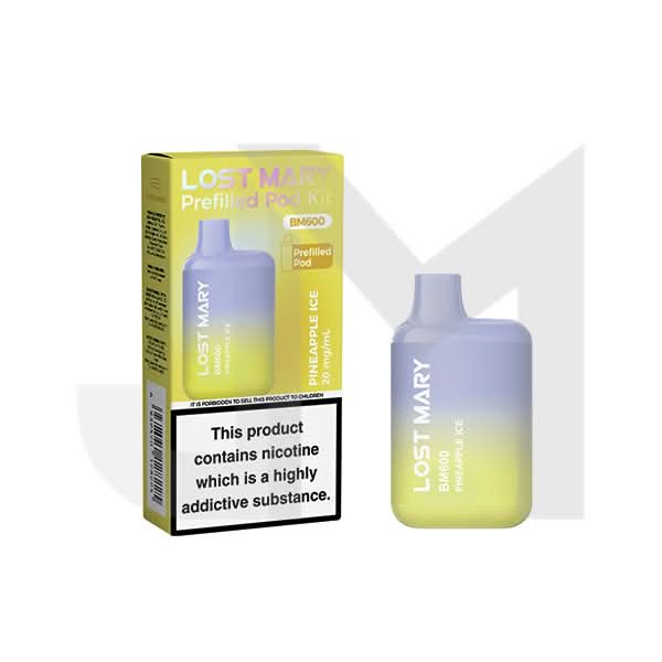 20mg Lost Mary BM600 Prefilled Pod Vape Kit 600 Puffs | UK Wholesale 20mg Lost Mary BM600 Prefilled Pod Vape Kit 600 Puffs | UK Wholesale