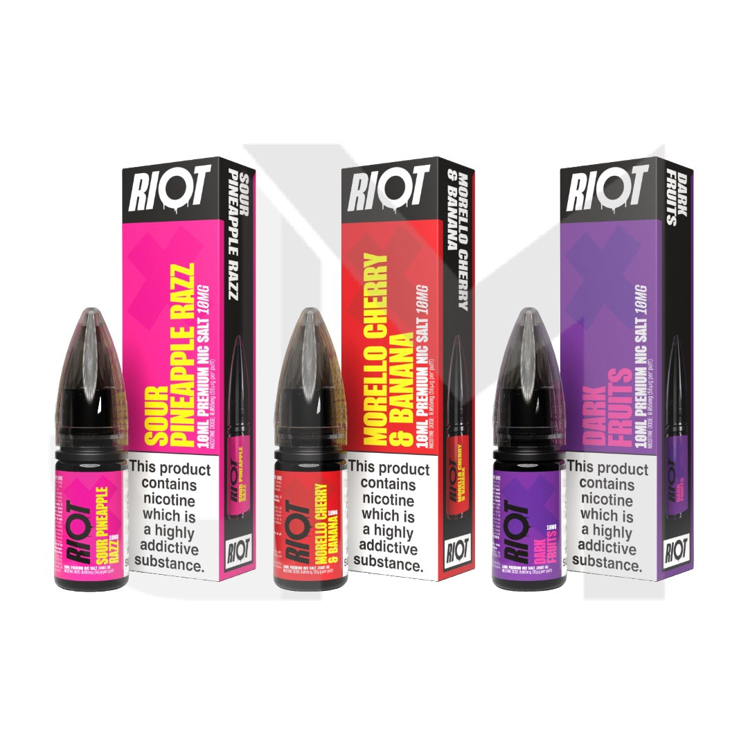 10mg RIOT X 10ml Nic Salts by Riot Squad (50VG/50PG)