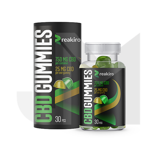 Reakiro 750mg Full Spectrum CBD Apple & Lemon Gummies - 30 pieces  (BUY 1 GET 1 FREE)