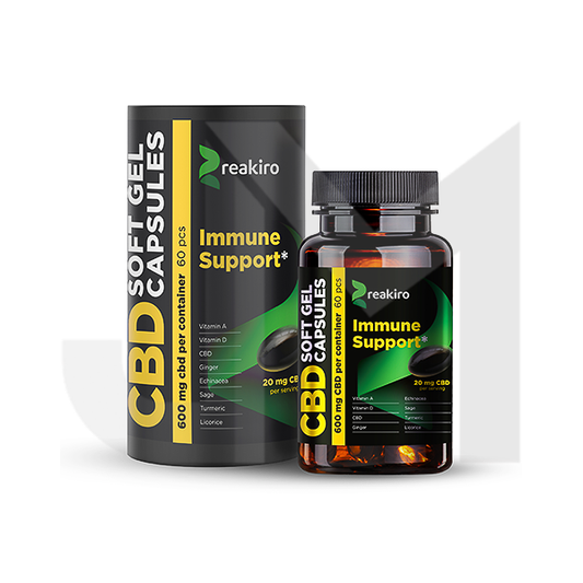 Reakiro 600mg CBD Full Spectrum Immune Support Capsules - 60 Caps (BUY 1 GET 1 FREE)