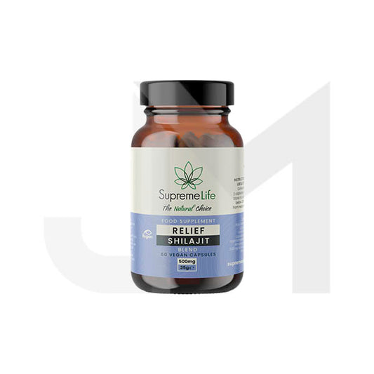 Supreme Life 500mg Relief Shilajit Vegan Capsules  - 60 Capsules