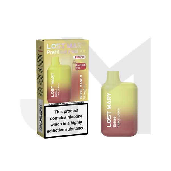 20mg Lost Mary BM600 Prefilled Pod Vape Kit 600 Puffs | UK Wholesale 20mg Lost Mary BM600 Prefilled Pod Vape Kit 600 Puffs | UK Wholesale