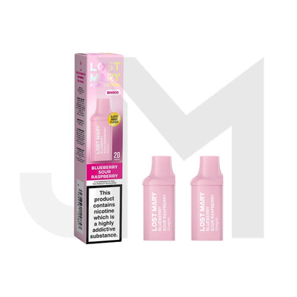 20mg Lost Mary BM600 Prefilled Replacement Pods 1200 Puffs - 2 Pcs
