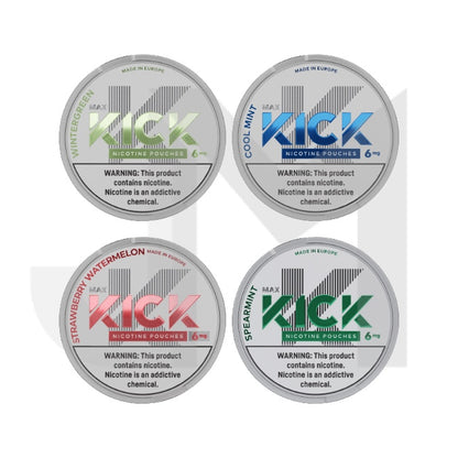 6mg Max Kick Nicotine Pouches - 20 Pouches