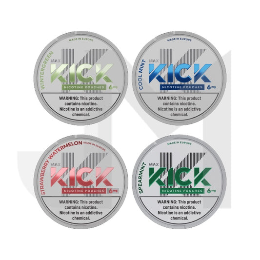 6mg Max Kick Nicotine Pouches - 20 Pouches