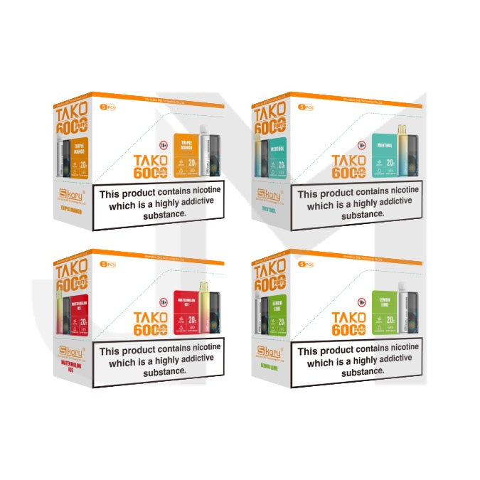 5 x 20mg Sikary Tako SP6000 Prefilled Pod Vape Kit 30000 Puffs - (1 Free Kit With Every Box Of 5)