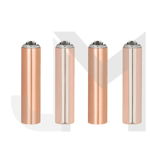 30 Clipper Rose Gold Printed Refillable Classic Lighters - FCP0T079UKH