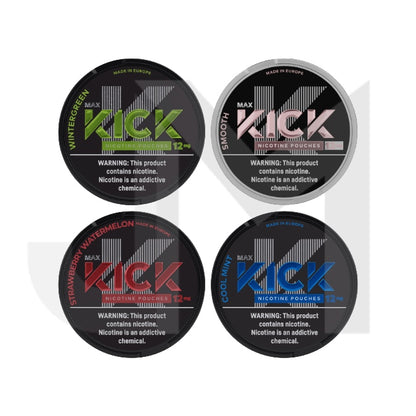 12mg Max Kick Nicotine Pouches - 20 Pouches