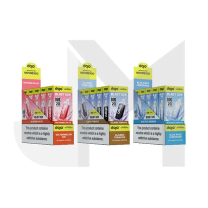 10 x 20mg Vaporesso Dojo Blast 10k Prefilled Pod Vape Kit + 2 x FREE Pods