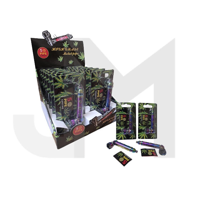 12 x Pipe Metal Pipe HX255LXC Rainbow PK 12 Display – GS2056