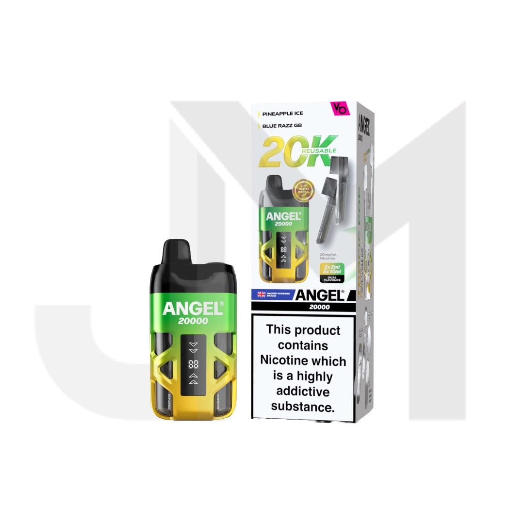 20mg Angel 20000 by Vapes Bars Duel Prefilled Pod Vape Kit 20000 Puffs