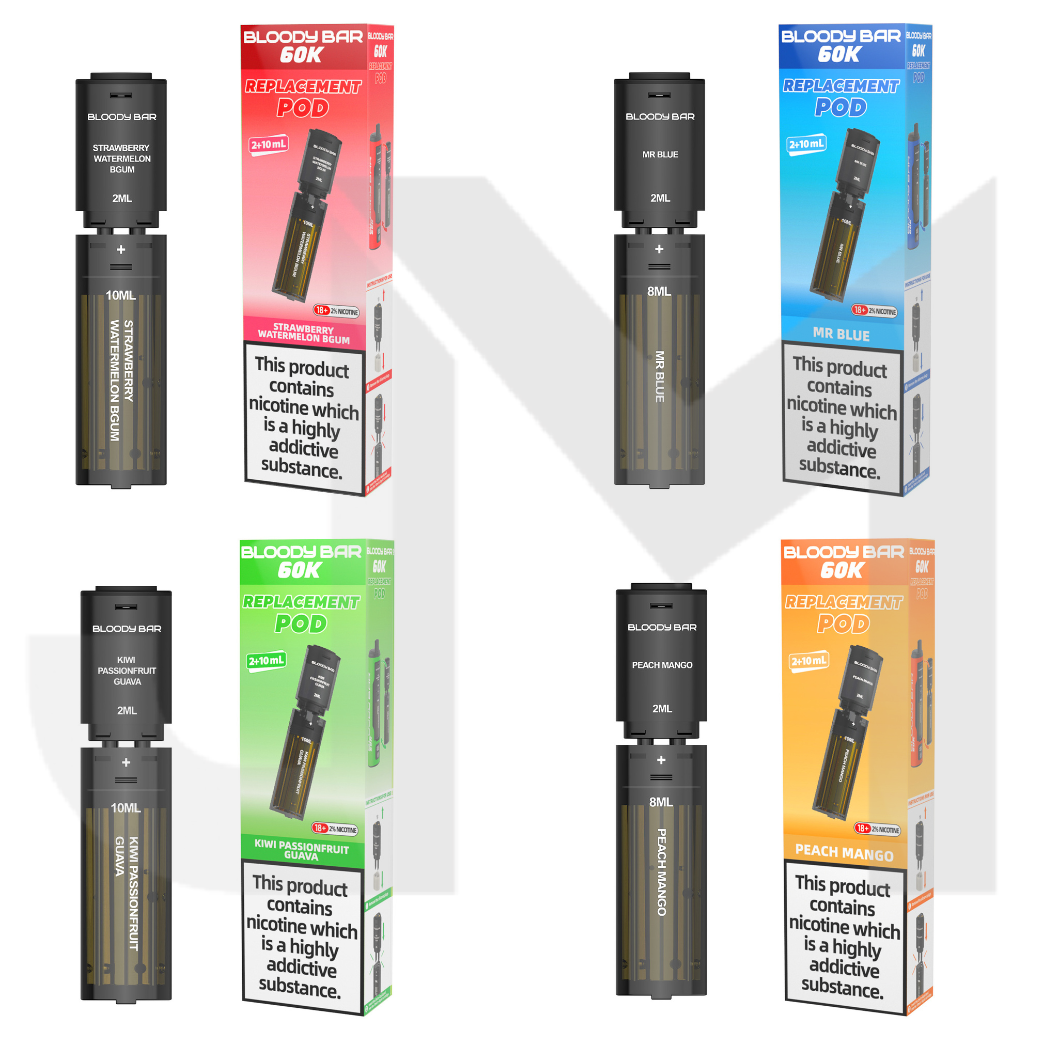 20mg Bloody Bar 60K Prefilled Pods 60000 Puffs