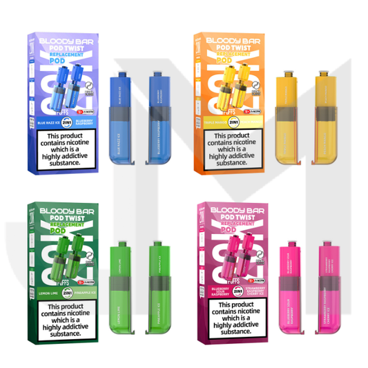 20mg Bloody Bar 20K Twist Prefilled Replacement Pods 20000 Puffs - 2 Pcs