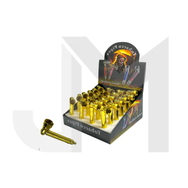 12 x Pipe Metal Pipe HX255L-G PK 12 Display Gold – GS0528