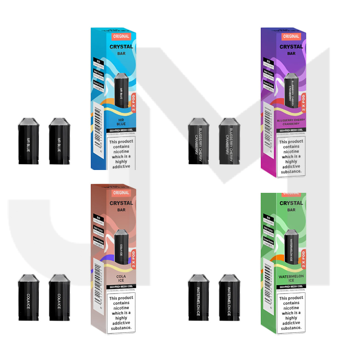 Crystal Bar 600 Prefilled Pod 600 Puffs - 2 Pcs