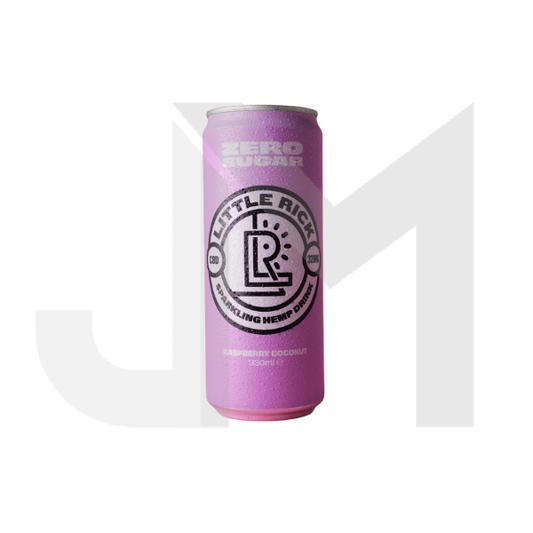 24 x Little Rick 32mg CBD Sparkling Zero Sugar 330ml Raspberry Coconut