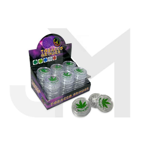 24 x Amsterdam No.1 Plastic Grinder New HX208L Display Pack – GS1399