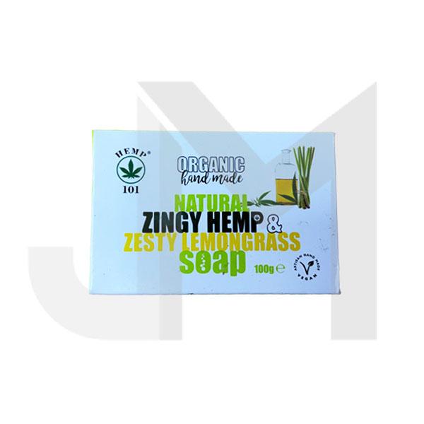 Hemp 101 Organic Homemade Natural Zingy Hemp & Zesty Lemongrass Soap 100g