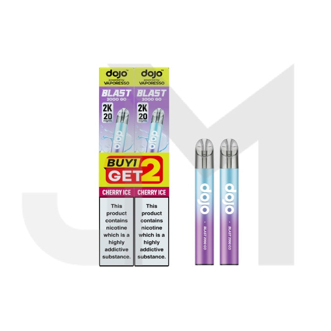 20mg Vaporesso Dojo Blast 2000 Go Transparent Prefilled Pod Vape Kit - Pack of 2
