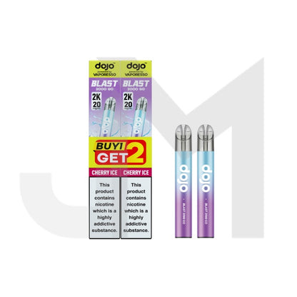 20mg Vaporesso Dojo Blast 2000 Go Transparent Prefilled Pod Vape Kit - Pack of 2