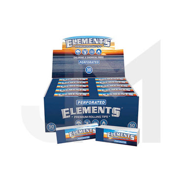 50 Elements Premium Rolling Tips - Perforated