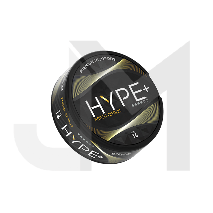 16mg Hype+ Nicotine Pouches - Fresh Citrus - 20 Pouches
