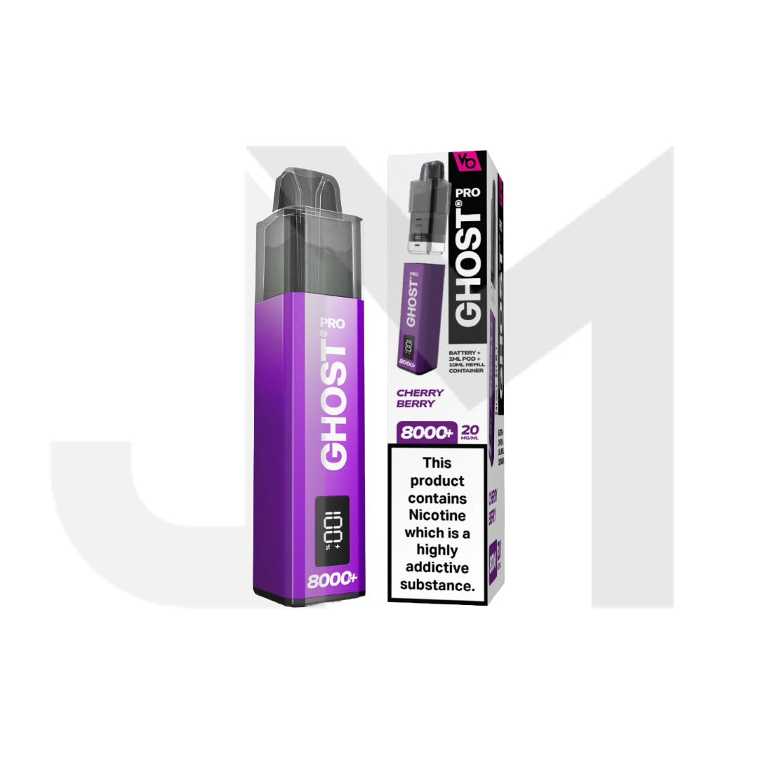 20mg Ghost Pro 8000+ By Vapes Bars Prefilled Pod Vape Kit