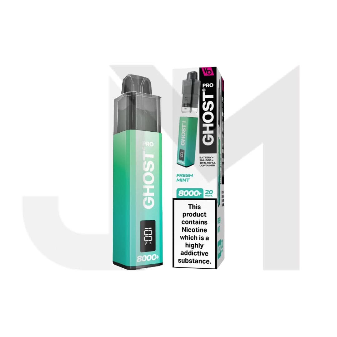 20mg Vapes Bar Ghost Pro 8000+ Puffs Prefilled Pod Vape Kit | UK Wholesale 20mg Vapes Bar Ghost Pro 8000+ Puffs Prefilled Pod Vape Kit | UK Wholesale