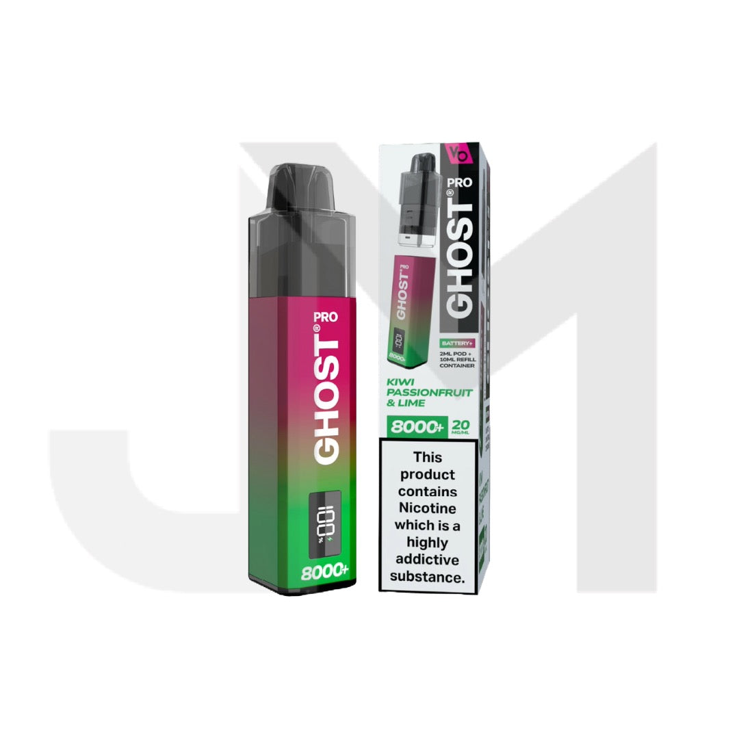 20mg Ghost Pro 8000+ By Vapes Bars Prefilled Pod Vape Kit