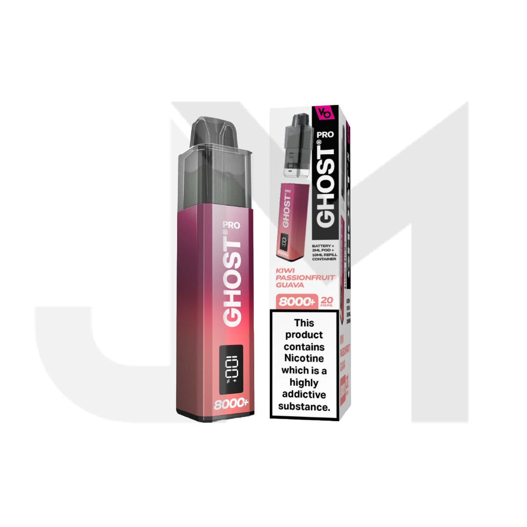 20mg Ghost Pro 8000+ By Vapes Bars Prefilled Pod Vape Kit