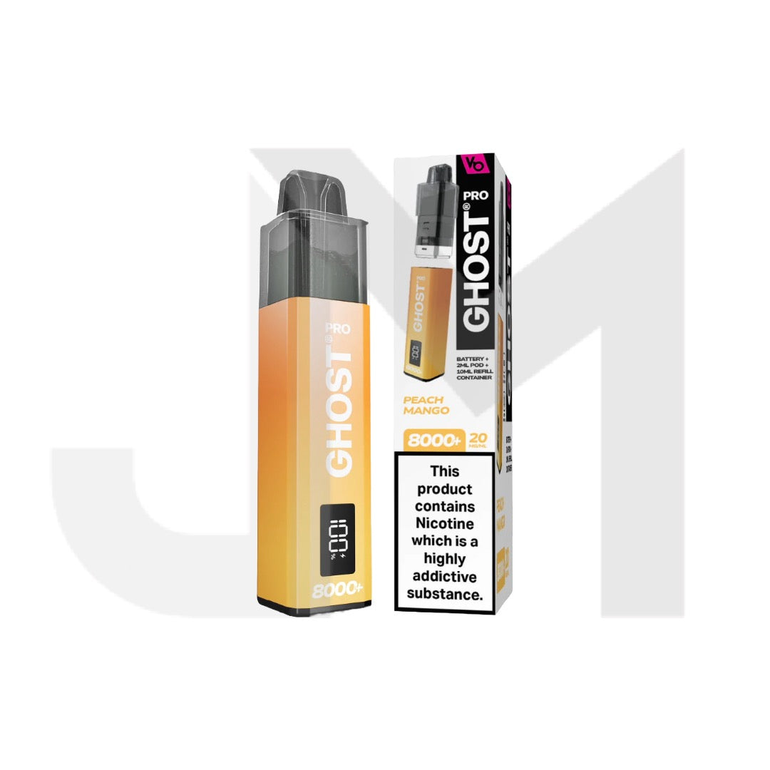20mg Ghost Pro 8000+ By Vapes Bars Prefilled Pod Vape Kit