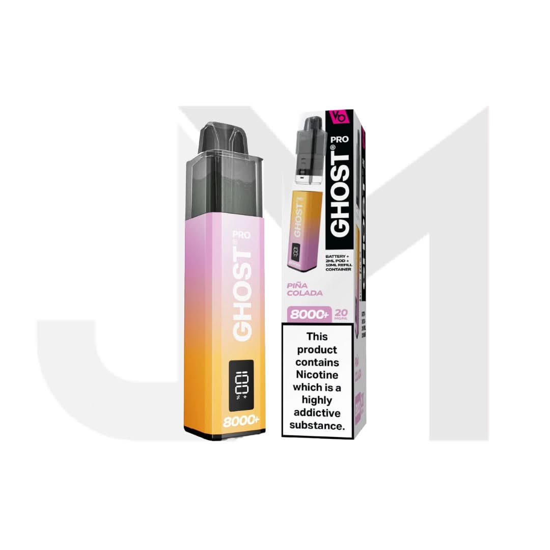 20mg Vapes Bar Ghost Pro 8000+ Puffs Prefilled Pod Vape Kit | UK Wholesale 20mg Vapes Bar Ghost Pro 8000+ Puffs Prefilled Pod Vape Kit | UK Wholesale