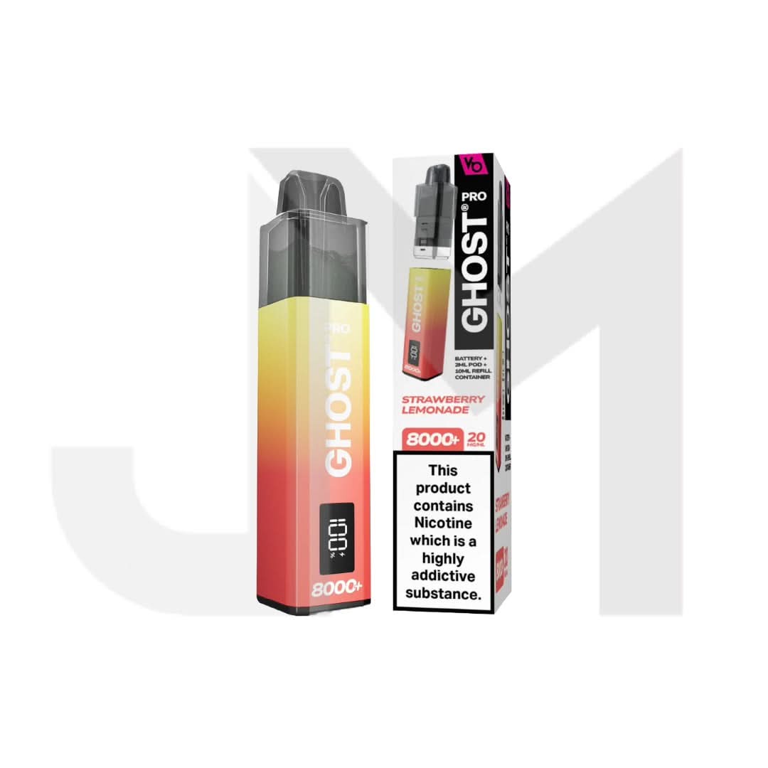 ghost battery vape pen 20mg Vapes Bar Ghost Pro 8000+ Puffs Prefilled Pod Vape Kit