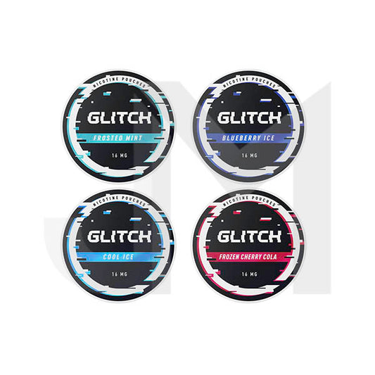 16mg Glitch Regular Nicotine Pouches - 20 Pouches
