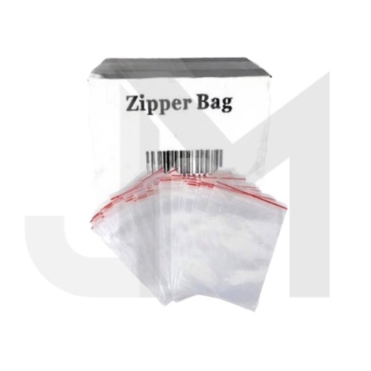 Zipper Branded 90mm x 90mm Clear Bags