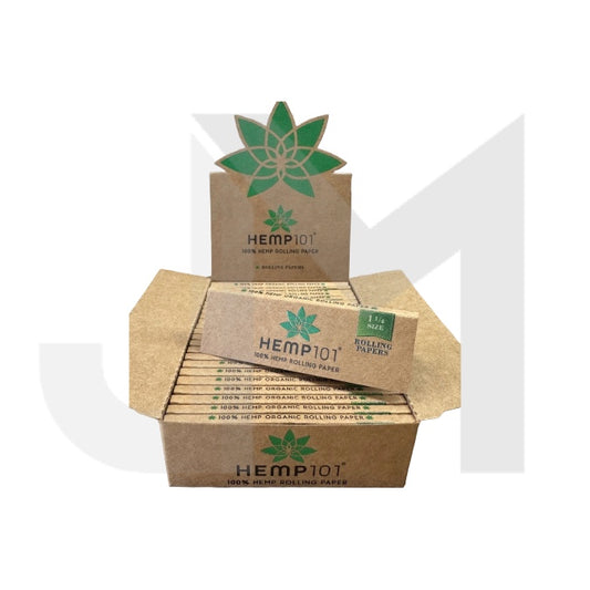 Hemp 101  1 1/4 Size 100% Hemp Rolling Papers Natural Brown