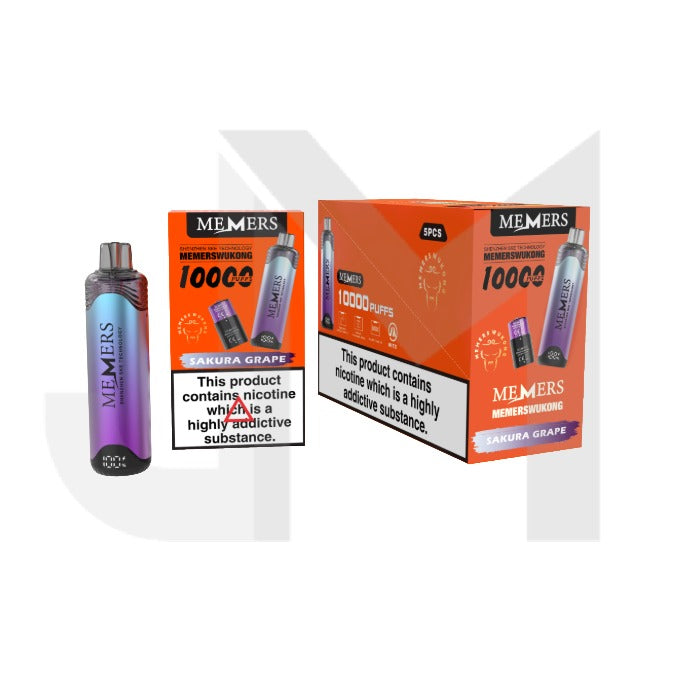 5 x 20mg Memers Wukong V10000 Prefilled Pod Vape Kit 10000 Puffs – (2 Free Kits With Every Box Of 5)