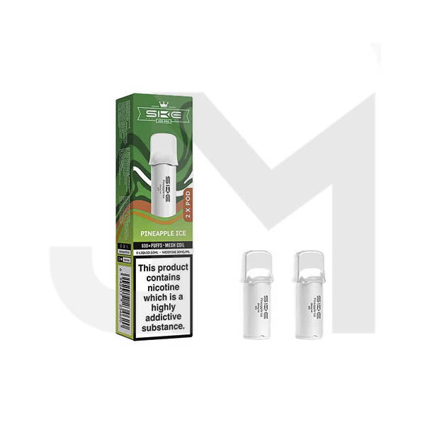 20mg SKE Crystal Pro Replacement Prefilled Pods 2ml 1200 Puffs - 2 Pcs