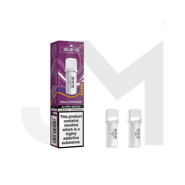 20mg SKE Crystal Pro Replacement Prefilled Pods 2ml 1200 Puffs - 2 Pcs