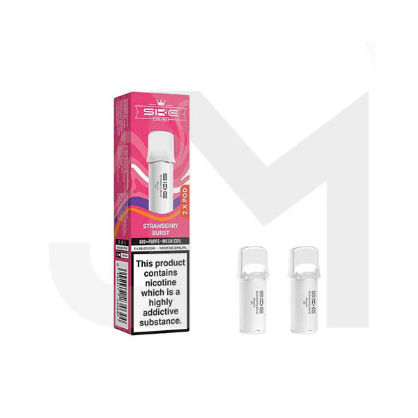 20mg SKE Crystal Pro Replacement Prefilled Pods 2ml 1200 Puffs - 2 Pcs