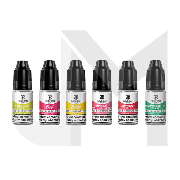 10mg Juice Bar Salts 10ml Nic Salts - Pack Of 5 (50VG/50PG)