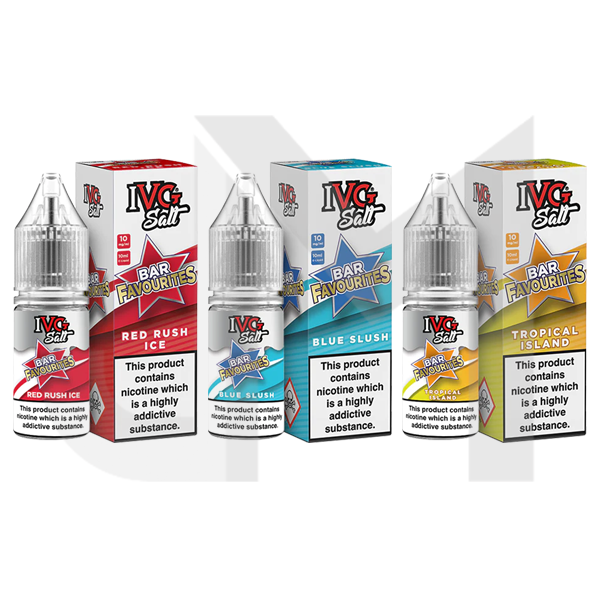 20mg I VG Bar Favourites 10ml Nic Salts (50VG/50PG)