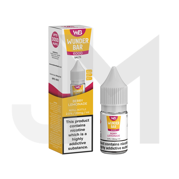 20mg Wunderbar 6000 Salts 10ml Nic Salts (60PG/40VG)