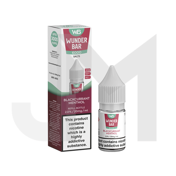 20mg Wunderbar 6000 Salts 10ml Nic Salts (60PG/40VG)