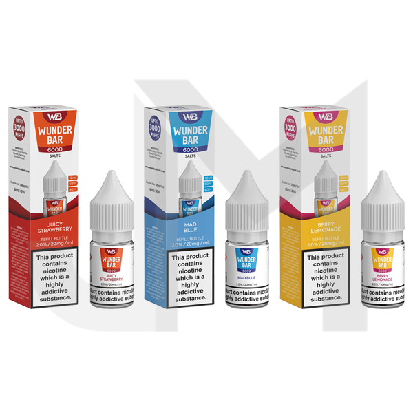 20mg Wunderbar 6000 Salts 10ml Nic Salts (60PG/40VG)