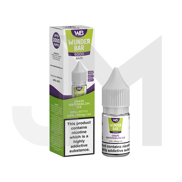 20mg Wunderbar 6000 Salts 10ml Nic Salts (60PG/40VG)